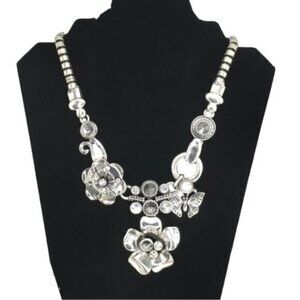 Vintage Art Nouveau Steam Punk Chunky Floral Botanical Grandeur Necklace